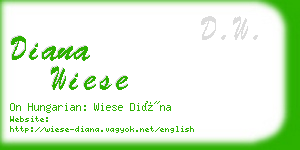 diana wiese business card